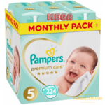 Pampers Premium Care Mega Monthly Pack+ Νο5 (11-16kg) 224τεμ - 0