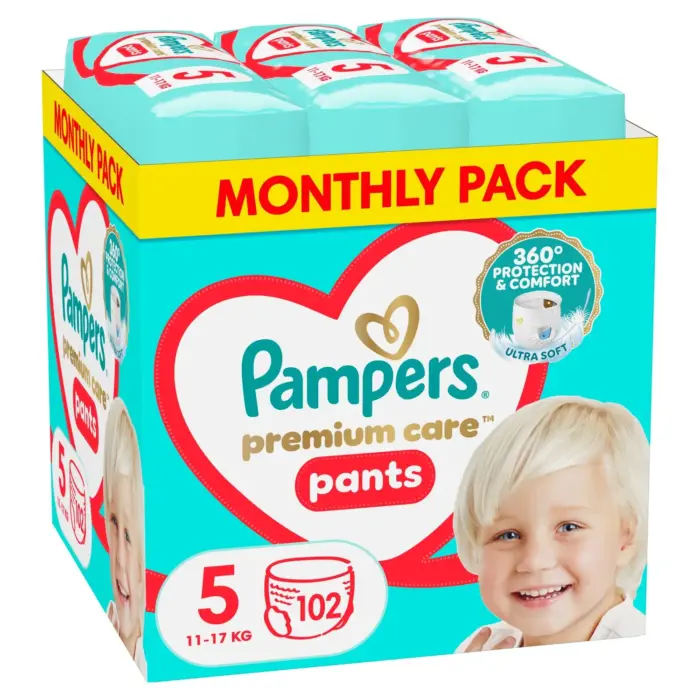 p-db906e26e0 Pampers Πανες Premium Care Pants Monthly Pack (102τεμ) Νo5 (12-17kg) – Συνδρομητικό πακέτο