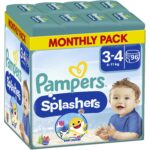 Pampers Splashers Βρακάκια Πισίνας Pants Monthly Pack No3-4 (6-11kg) 96 Τεμάχια (8×12 Τεμάχια) - 0