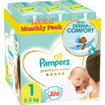 Pampers Πανες Premium Care Mega Monthly Pack no1 (2-5kg) 200 τεμαχια - 0