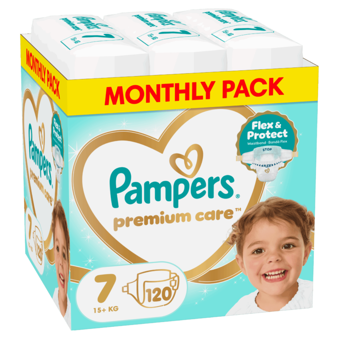 Πάνες Pampers Premium Care Monthly Pack Νο7 (15+kg) 120τεμ