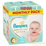 Pampers Premium Care Mega Monthly Pack+ Νο4 (9-14kg) 272τεμ - 0
