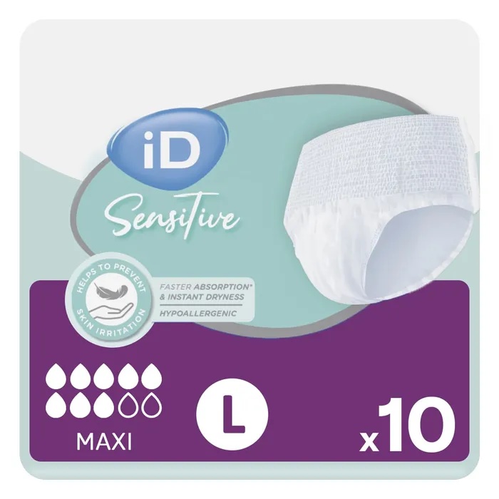 Πάνα ακράτειας βρακάκι ID sensitive Large  maxi 10 τμχ