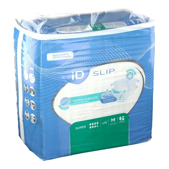 Πάνες ακράτειας ID Slip Medium Super 15 τεμαχίων
