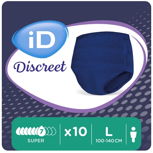Πάνα ακράτειας βρακάκι ID Discreet για άνδρες Large Super 10τμχ