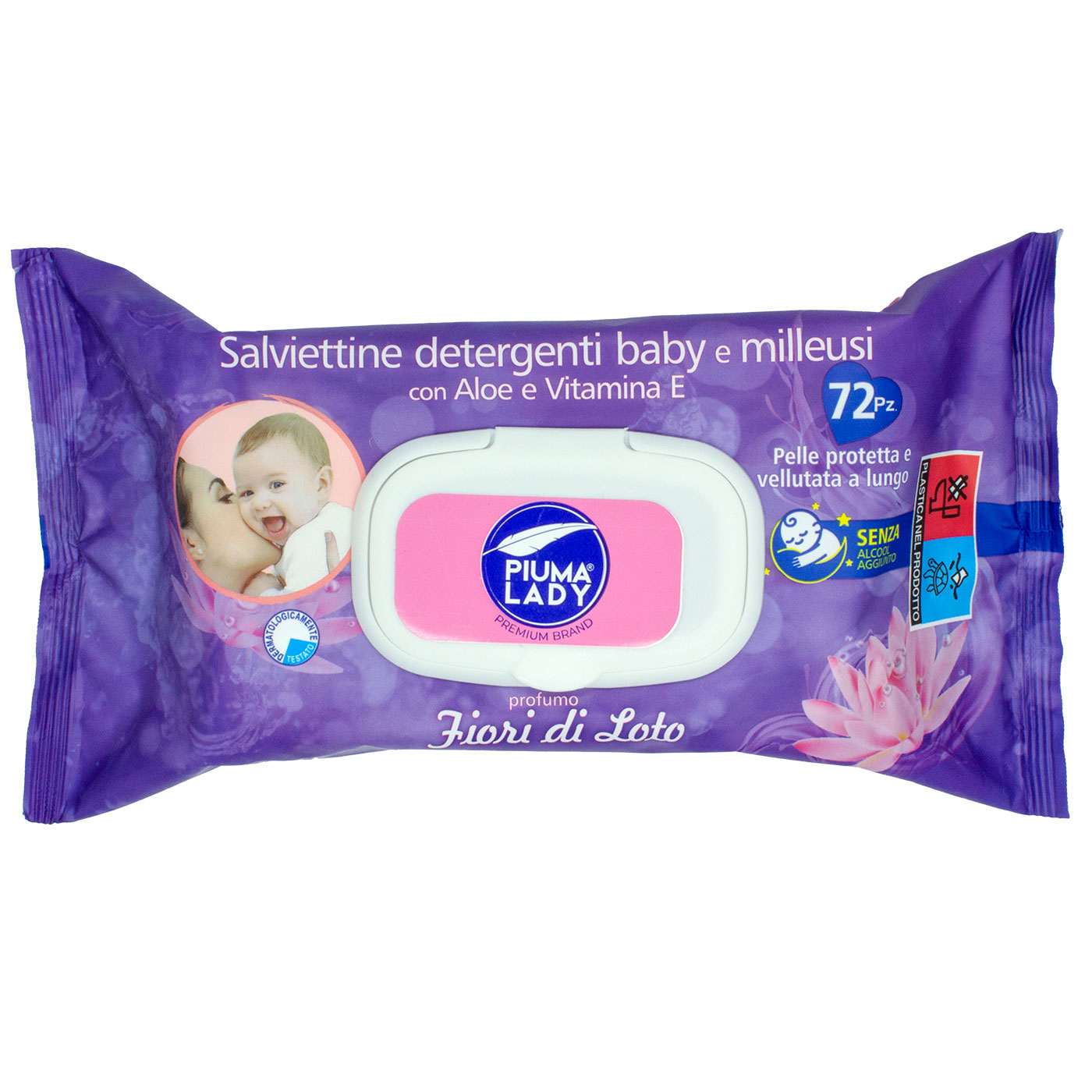 Mωρομάντηλα  Piuma Lady Acqua 72τμχ
