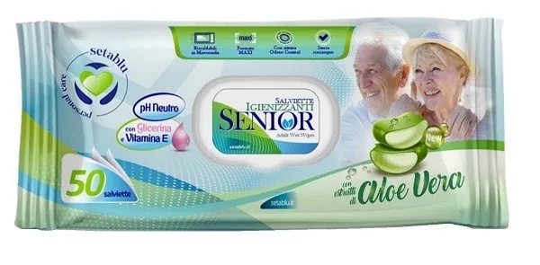 Senior μαντηλάκια καθαρισμού ειδικά για ηλικιωμένους 50 τμχ