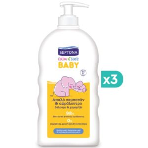 Septona Baby Calm n' Care Σαμπουάν & Αφρόλουτρο με Βάλσαμο & Χαμομήλι, 500ml