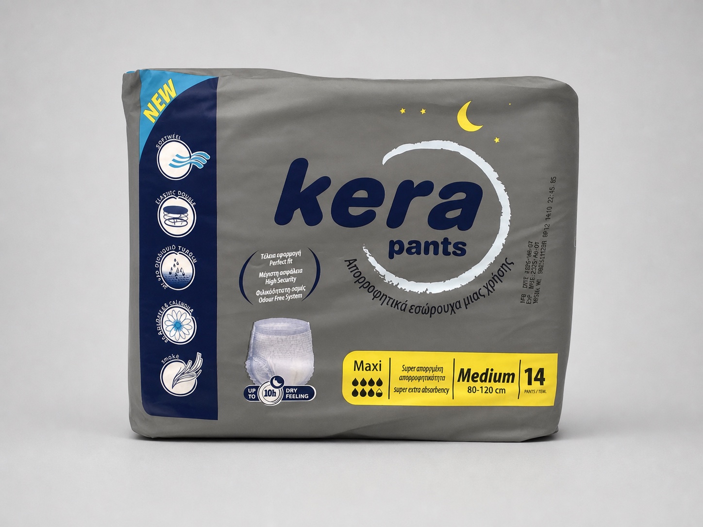 Πάνα ακράτειας βρακάκι kera maxi medium 14τμχ