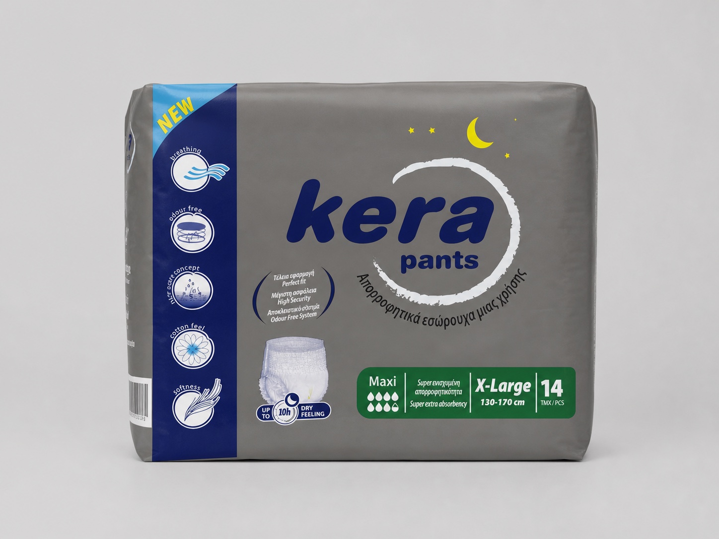 Πάνα ακράτειας βρακάκι kera maxi X-Large 14τμχ