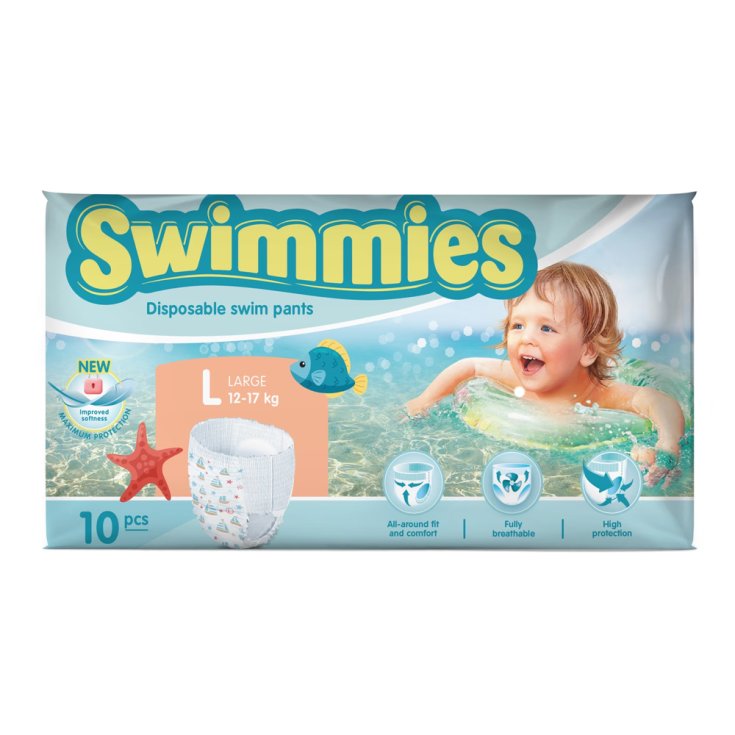 SWIMMIES  αδιάβροχη πάνα βρακάκι large 12-17 kg 10τμχ